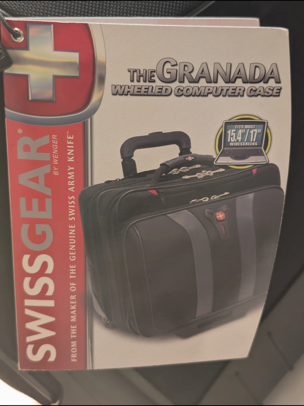 SwissGear The Granada Wheeled Computer Case Black Rolling Laptop Bag NWT 17